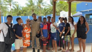 Prefeitura de Lauro de Freitas leva adolescentes para vivenciarem atividade socioeducativa nas instalações do clube social da PMBA